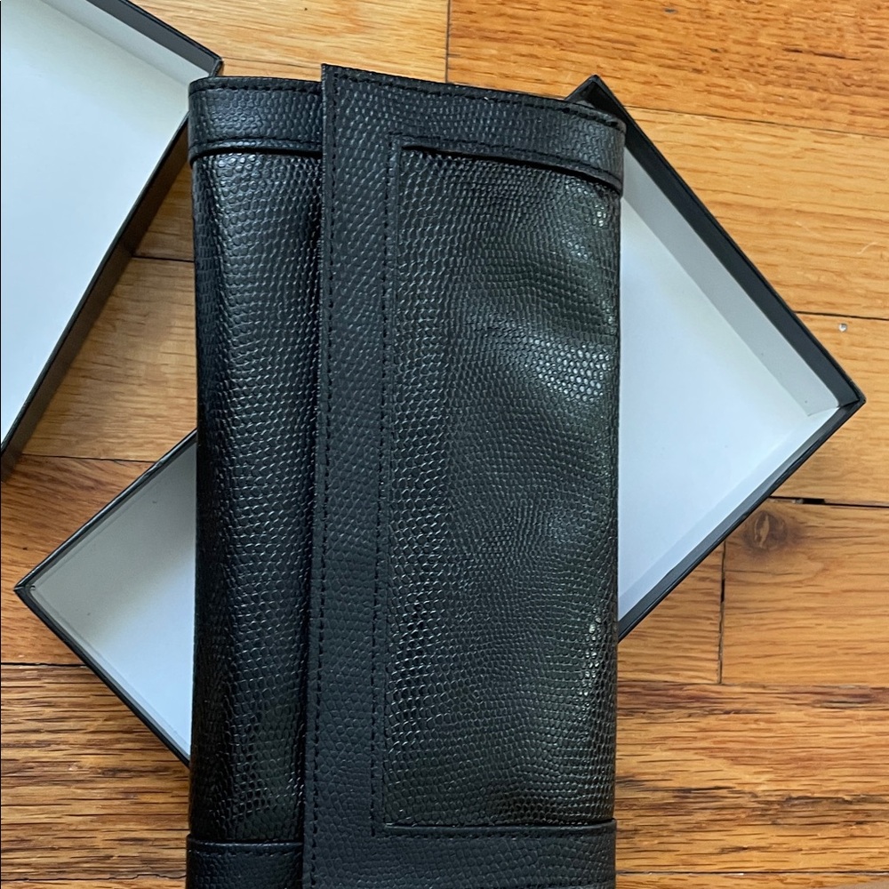Elegant Black Leather jewelry, traveling case